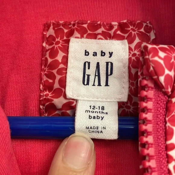 GUC pink flowered 12-18 month puffer coat - Picture 2 of 4